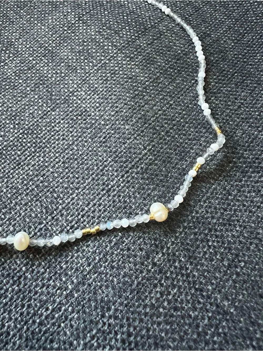 Two 16” Hand-Made pearl and mixed bead necklace chokers
